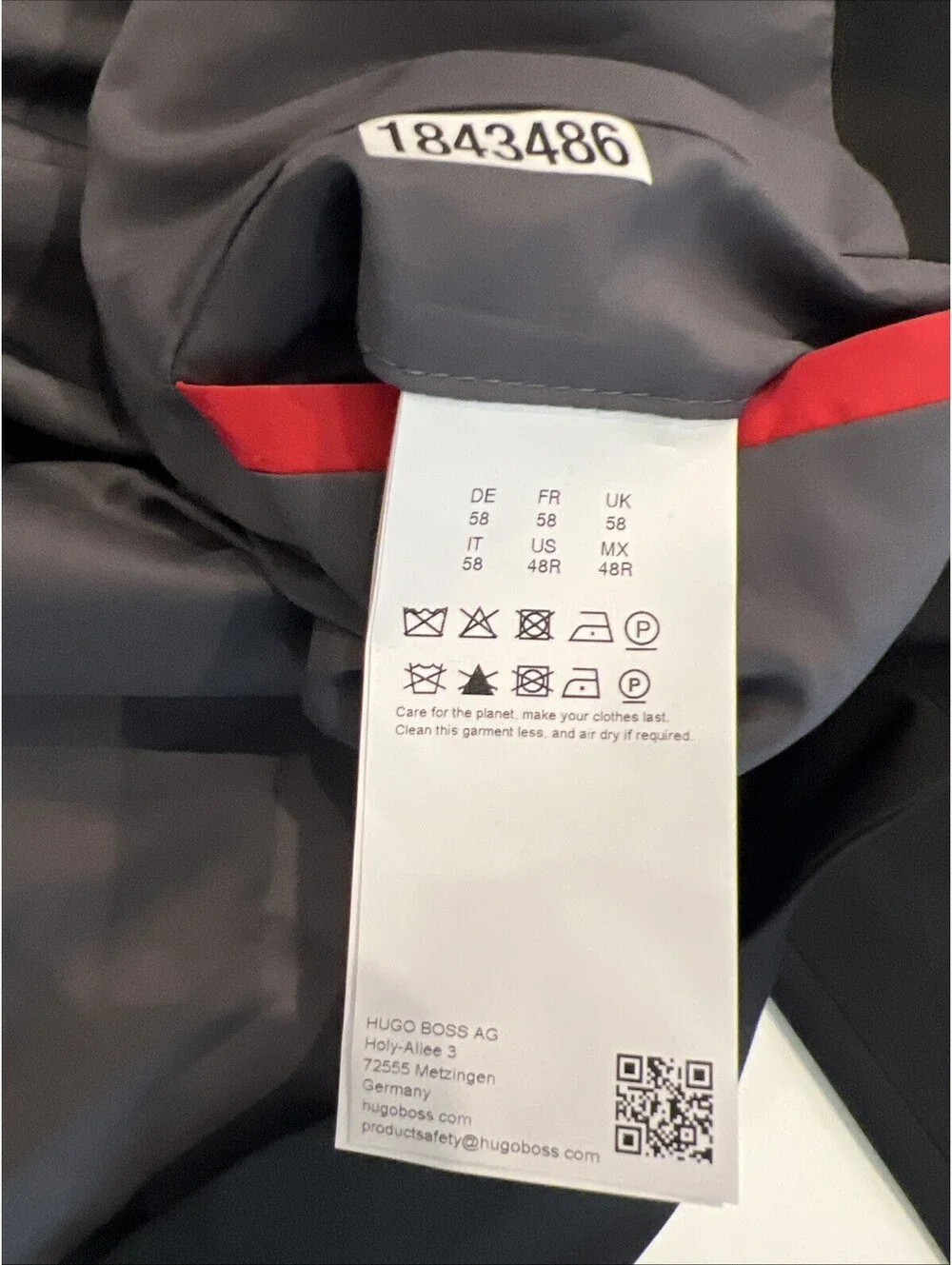 $569 NEW Hugo Boss Men's Super-Flex  Black 48R  Jacket